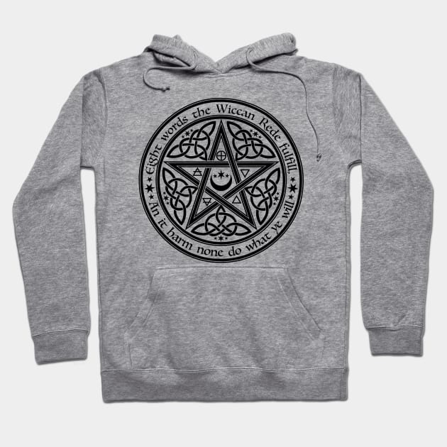 Wiccan Pentagram Hoodie by RavenWake